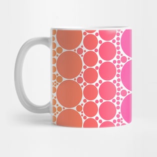 Sunset Gradient Polka Dot Stripes Pattern Mug